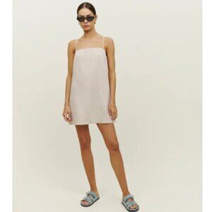 Reformation Aubree Linen Dress Oatmeal - Size S